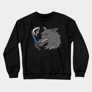 Hockey Wolf Crewneck Sweatshirt